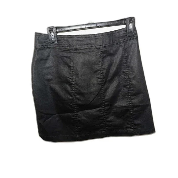 Calvin Klein Black Mini Skirt – Zipper Front Pockets – Size 10 - Picture 3 of 4